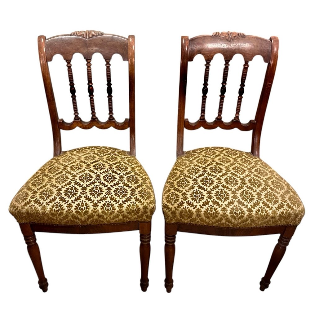 Καρέκλα (4) - Βελούδο - 4 καρέκλες 800 ιταλικές noce #1.0