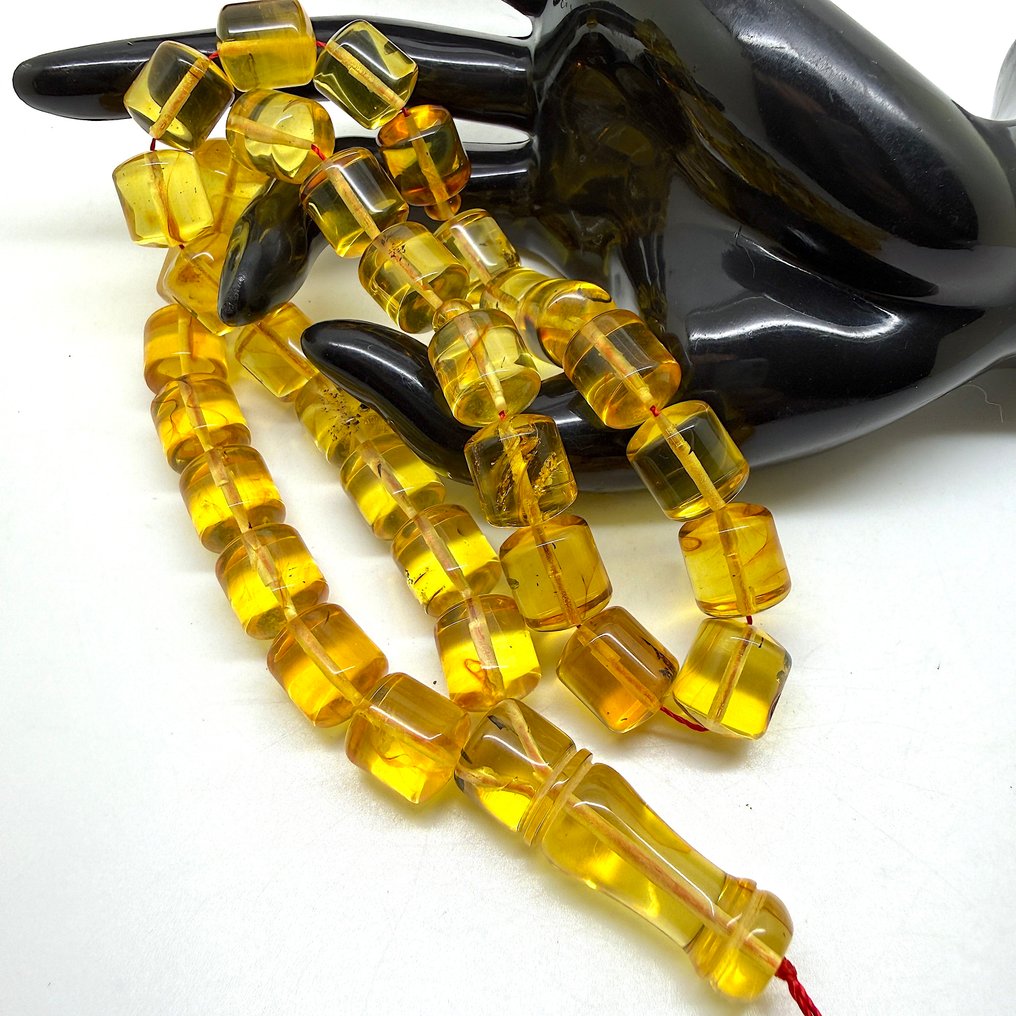 Τεσμπίχ μίσμπαχ προσευχής, φυσική βαλτική κεχριμπάρι, ολόκληρος λίθος βαρέλι 14x12, 51.9 - Κεχριμπάρι - Baltic amber - succinite #2.1