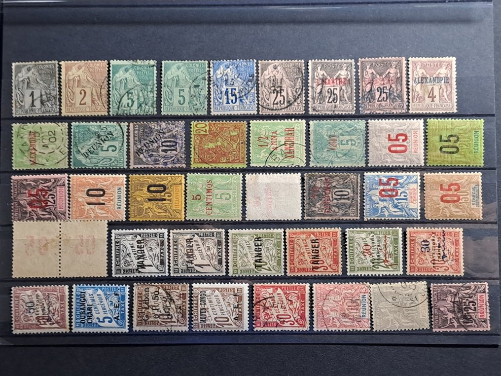 Franse kolonie 1850/1900 - Franse koloniën 1850/1900 selectie van waarden Gebruikt/Mh/Geen gum - Yvert e Tellier 2007 #1.0
