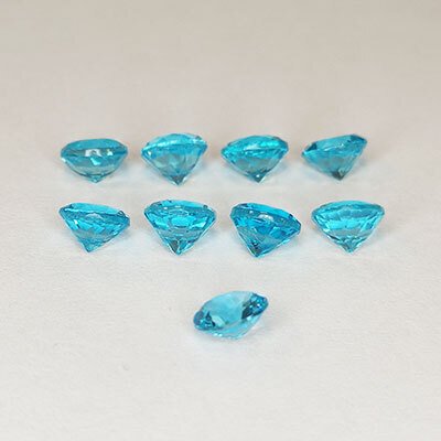 9 pcs  蓝色 磷灰石  - 6.70 ct - 安特卫普宝石检测实验室（ALGT） #4.3