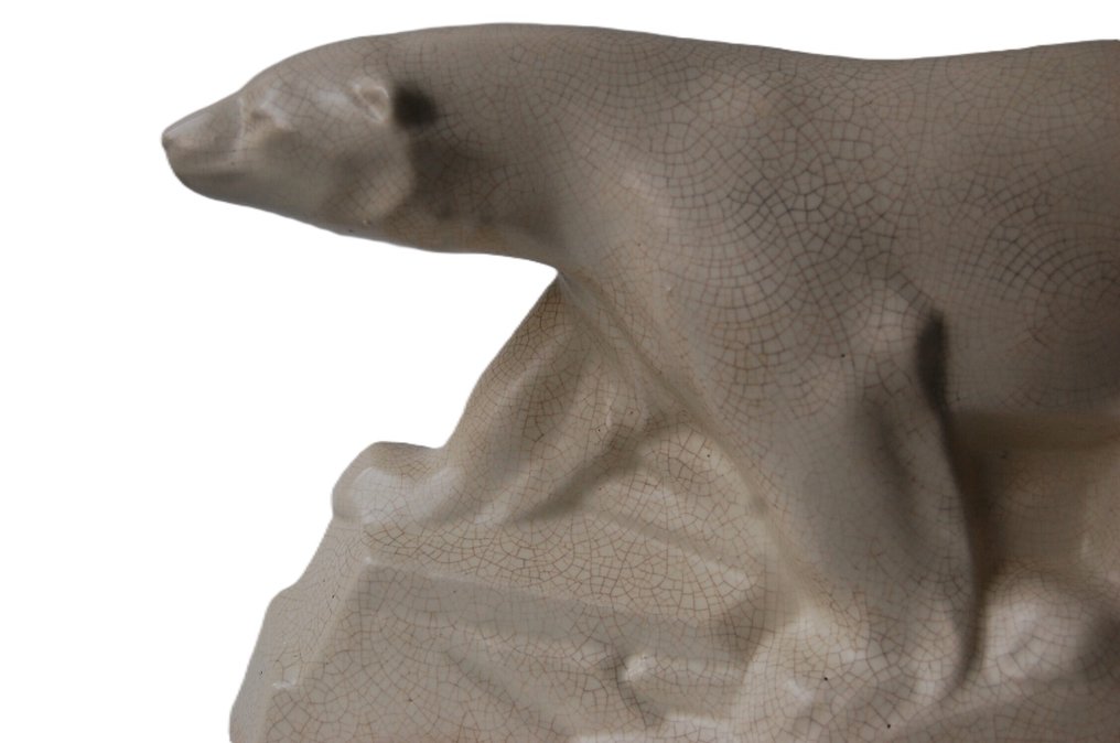 DAX - 雕塑, Art Deco ijsbeer - 23 cm - 陶瓷 - 1930 #4.3