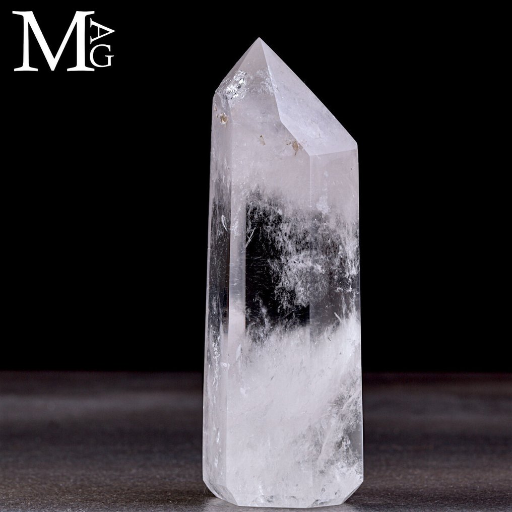 Quartzo Extra Claro com Phantom - Ponto de Quartzo Exclusivo - Obelisco. - Altura: 115 mm - Largura: 47 mm- 306 g #4.3