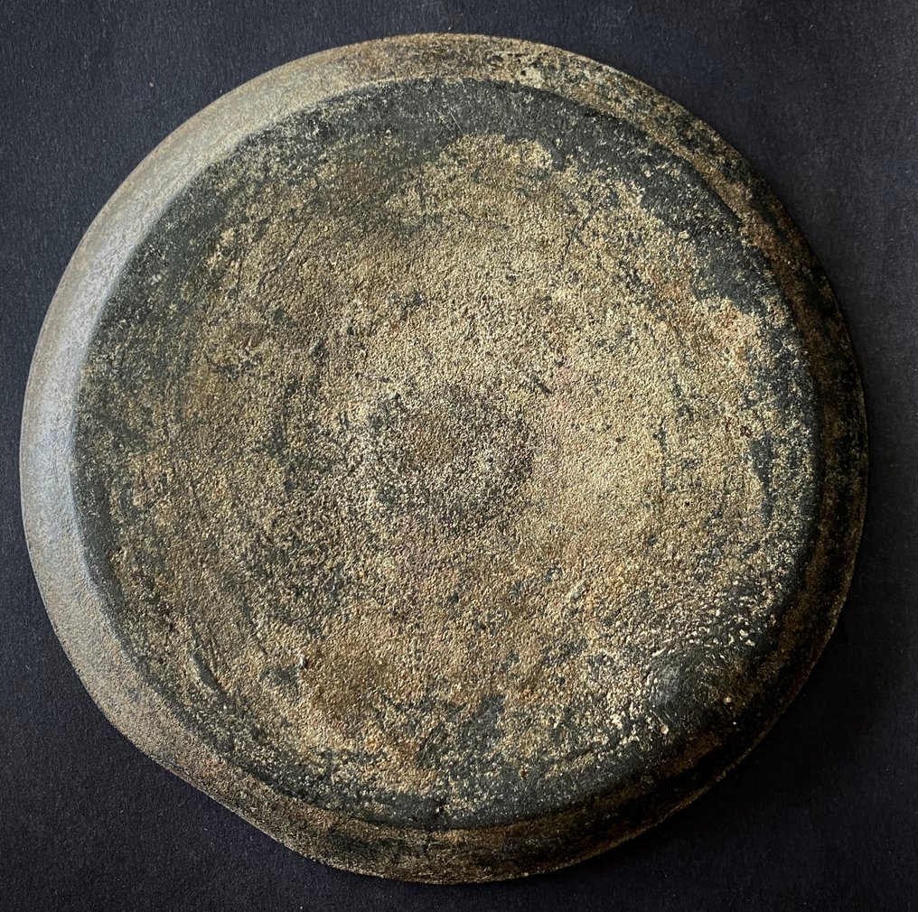 Πιάτο - Ριζικό πιάτο Bidri από κράμα ψευδαργύρου, χαλκού και οξειδίων με ένθετα από ορείχαλκο και ασήμι, - Bidriware #4.3