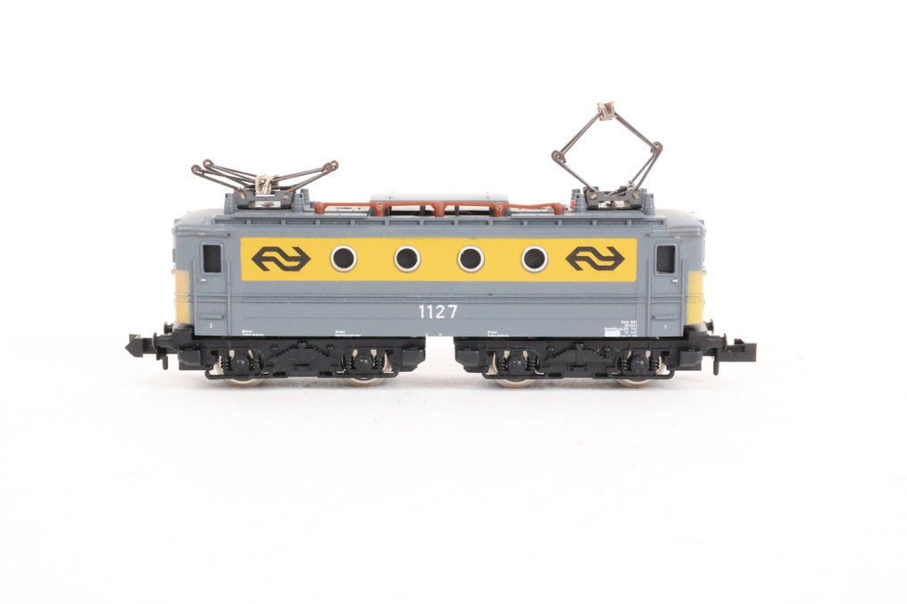 Minitrix N - 2069 - Elektriskt lokomotiv (1) - 1127 gulgrå - NS #2.1