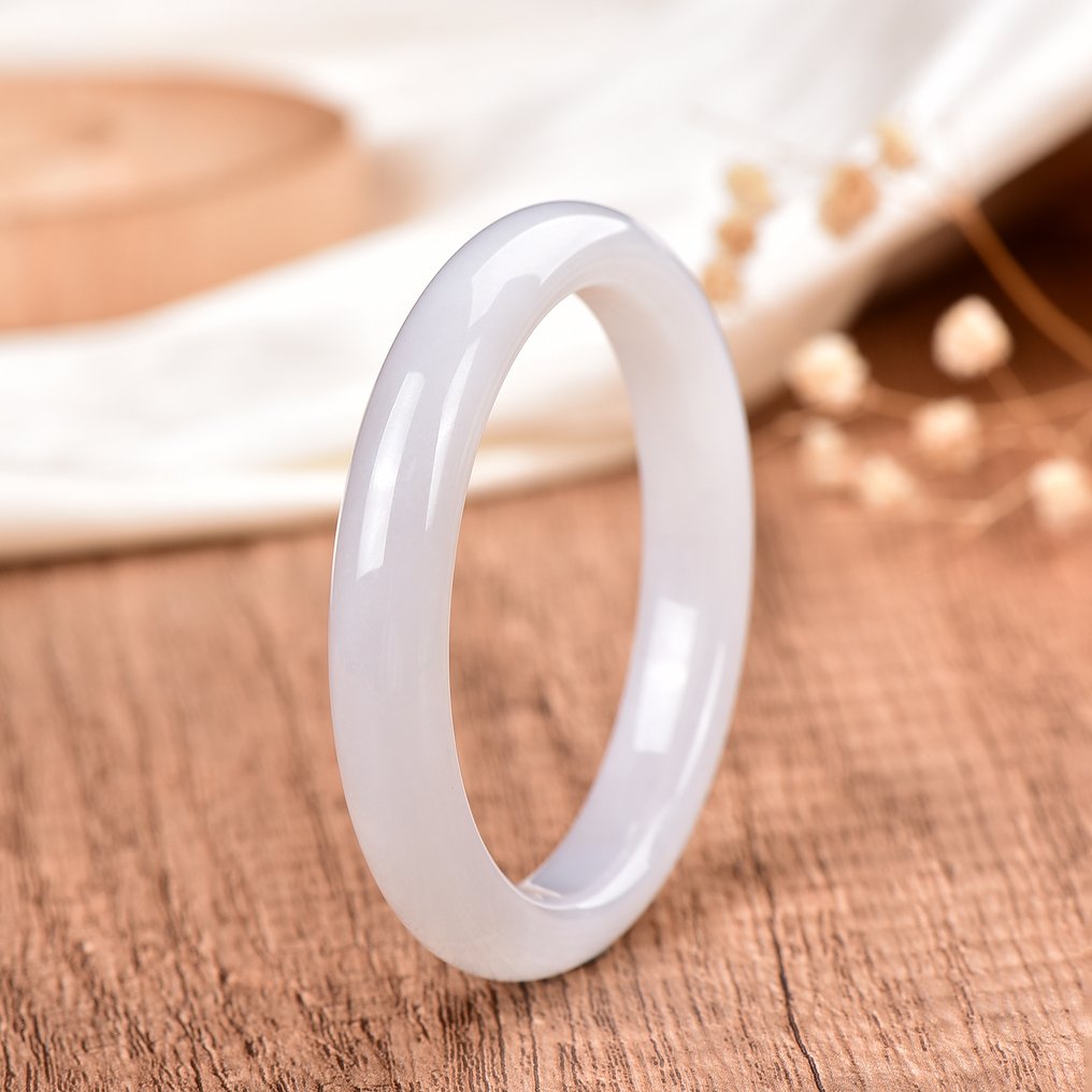 ALGT 认证 - 大型高端天然软玉手镯 地质精确与耐心的结晶- 46.78 g #4.3