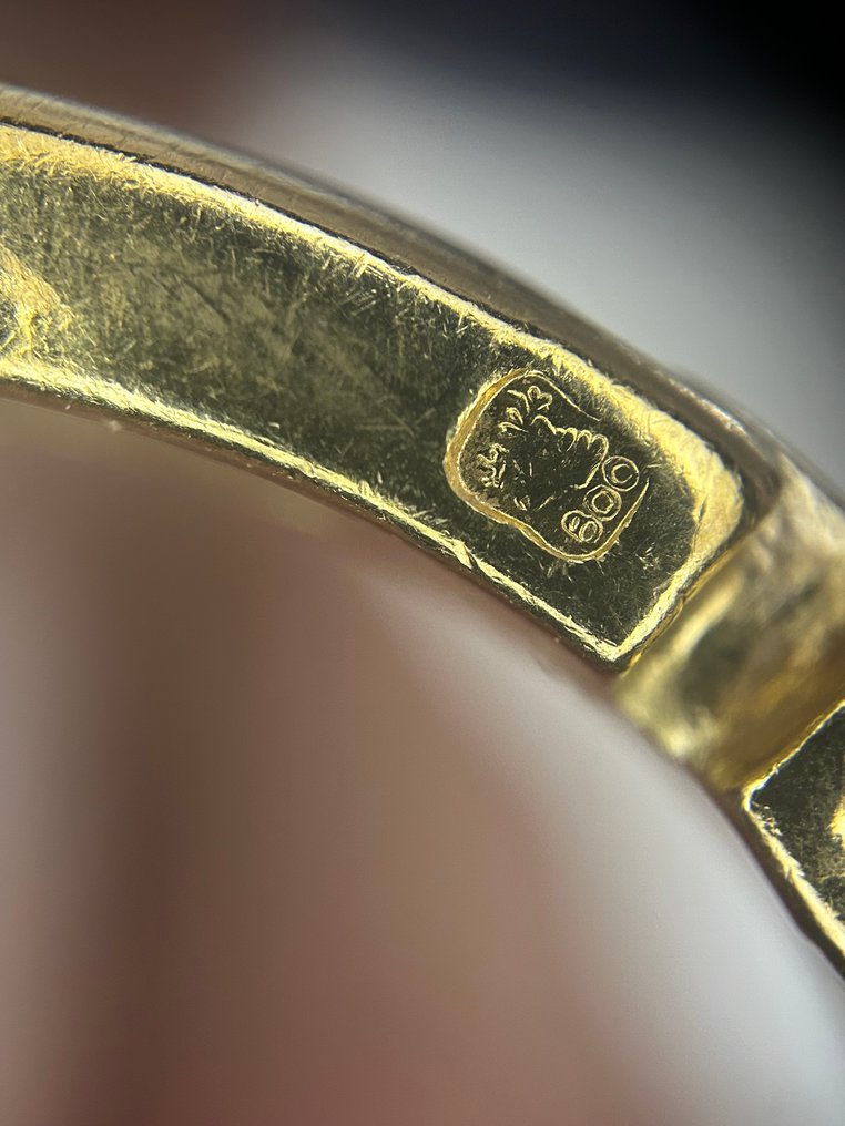 Inel statement - 19.2 kt. Aur galben - Inel de aur 19,2K – Marcat #2.1