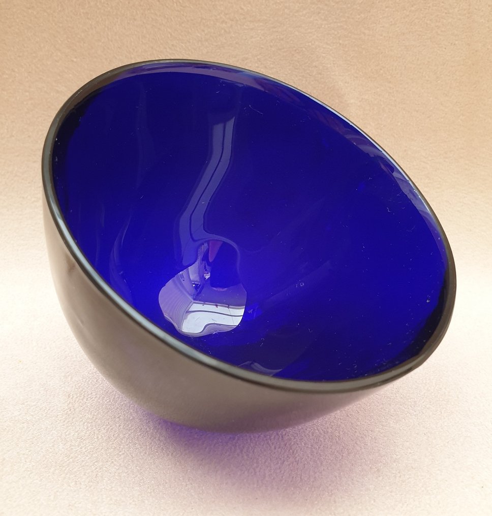 WMF / Geislingen - Cestino per le caramelle (2) - Placcato argento, Vetro - Chalice Bristol Blue #4.3