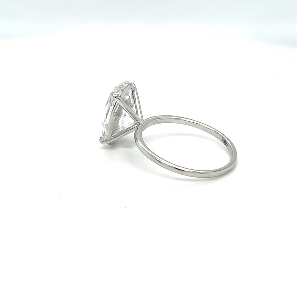 没有保留价 - 戒指 - 14K包金 白金 -  5.08ct. tw. 钻石 (实验室培育) #2.1