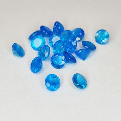 19 pcs  蓝色 磷灰石  - 4.98 ct - 安特卫普宝石检测实验室（ALGT） #3.2