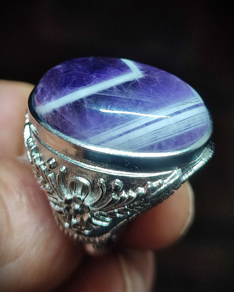 Όμορφο δαχτυλίδι από ασήμι 925 με αμέθοδο Δωρεάν αποστολή - Δαχτυλίδι #4.3