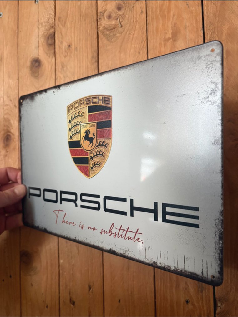 Metalowy znak Porsche – Herb Stuttgart 30x20cm – Sztuka ścienna dla kolekcjonerów - Porsche #1.0