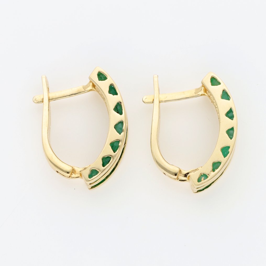 Orecchini - 14 carati Oro giallo - Smaragd #1.0