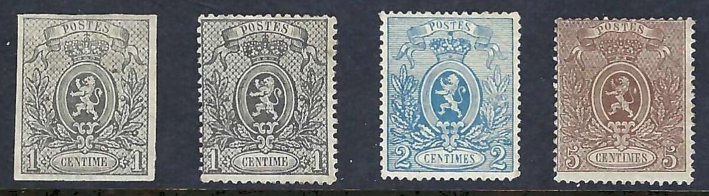 Βέλγιο 1866/1867 - Έκδοση «Μικρός Λέων» σε ανοιχτό + σειρά από 3 σετ #1.0