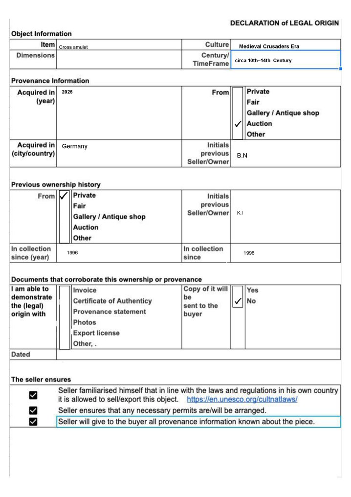 Μεσαιωνική, εποχή σταυροφόρων Όμορφο σταυρό amulet – Σύμβολο πίστης και προστασίας  (χωρίς τιμή ασφαλείας) #3.2