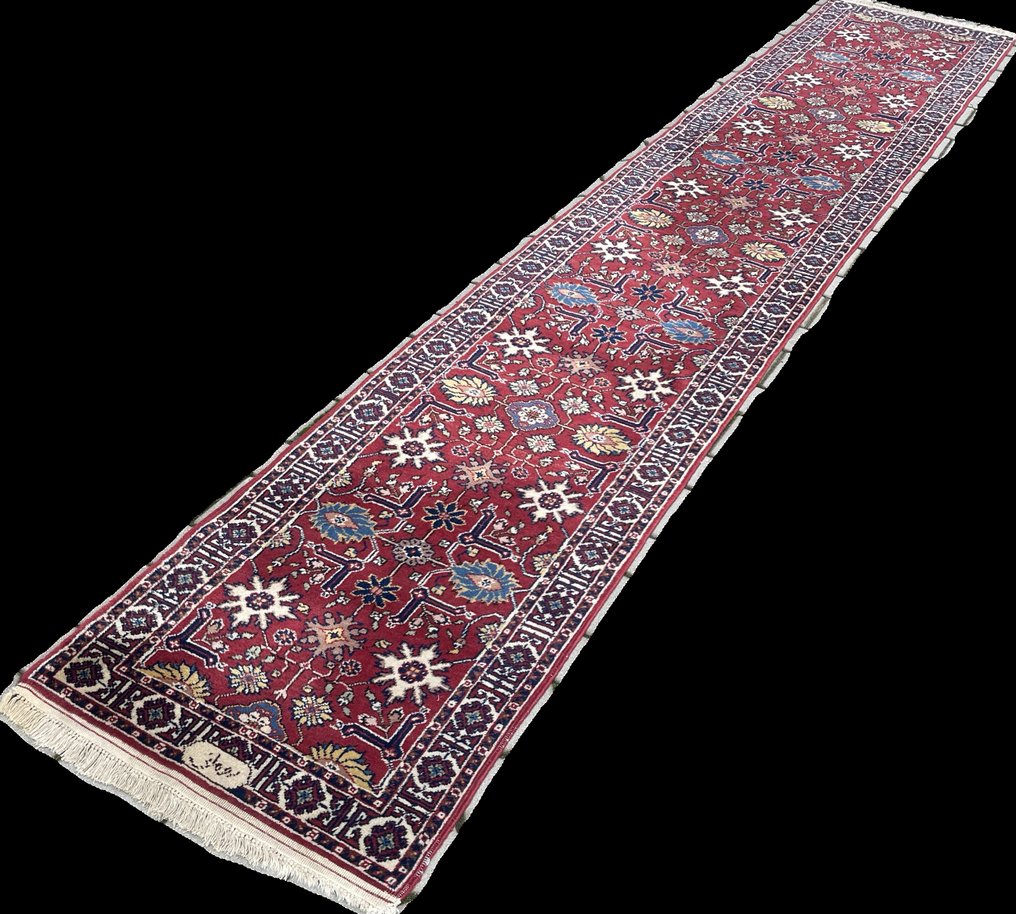 哈萨克地毯 - 手工编织 - 羊毛 - 新品 - 土耳其 - 多彩的地毯 - 地毯 - 402 cm - 71 cm #1.0