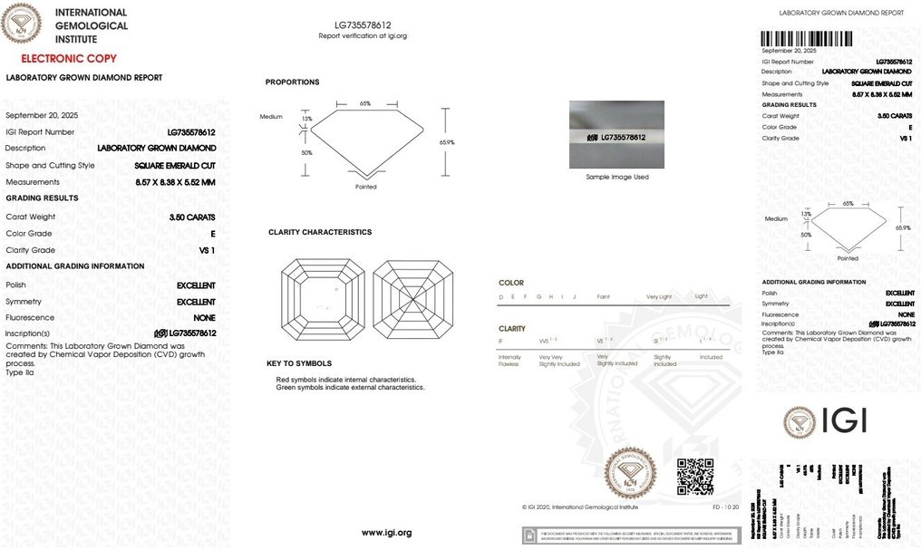 Ring - 18 karaat Geel goud - 3.50ct. tw. Diamant (Lab-grown) #3.2