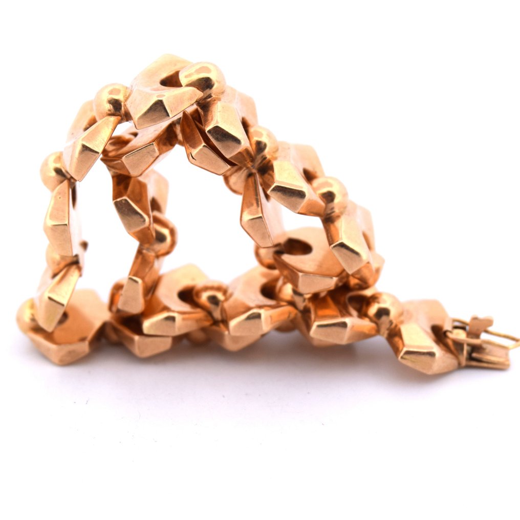 Bracelet - 18 carats Or jaune - années 60 #4.3