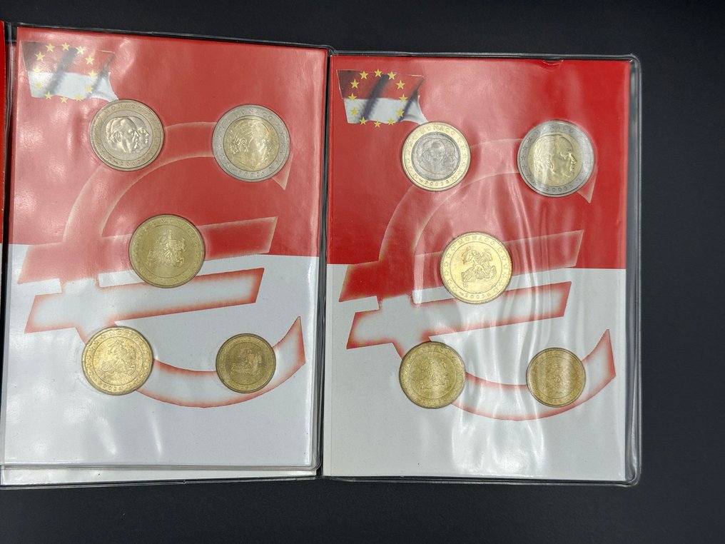 Monaco. Series 10 Cent - 2 Euro 2002/2003 (2 series)  (Ingen mindstepris) #1.0