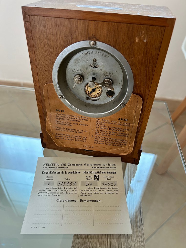 Väckarklocka - Zenith -   Stål, Trä - 1950-1960 #4.3