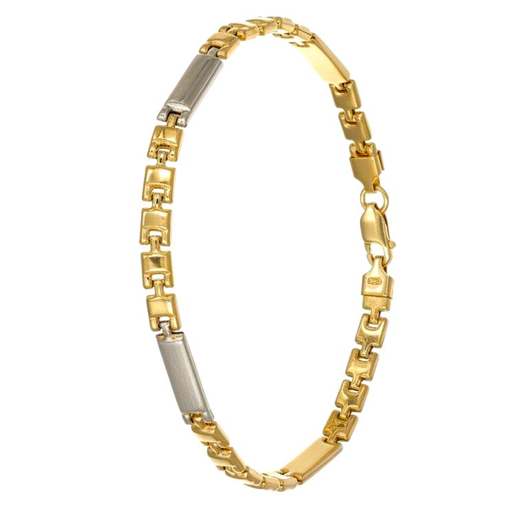 手镯 - 18K包金 黄金, 白金 #1.0