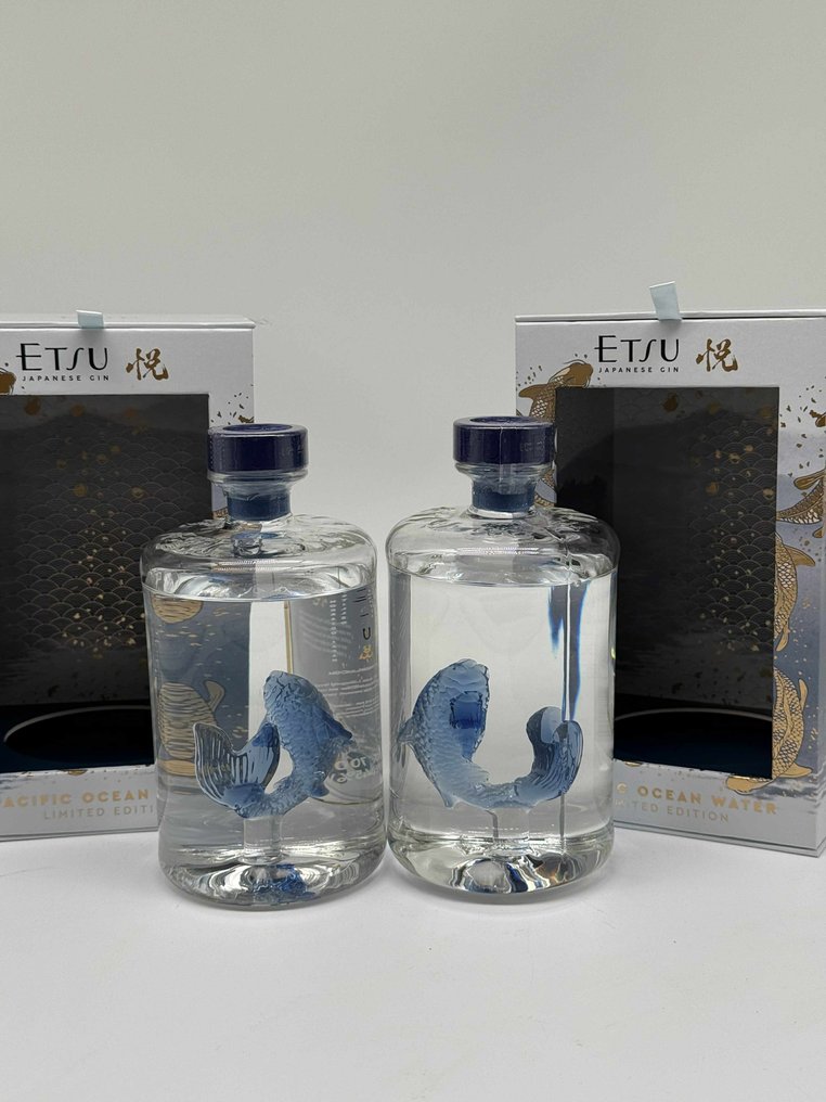 Etsu - Ocean Water Limited hand craft - Japanese Gin - 70 cl - 2 flasker #1.0
