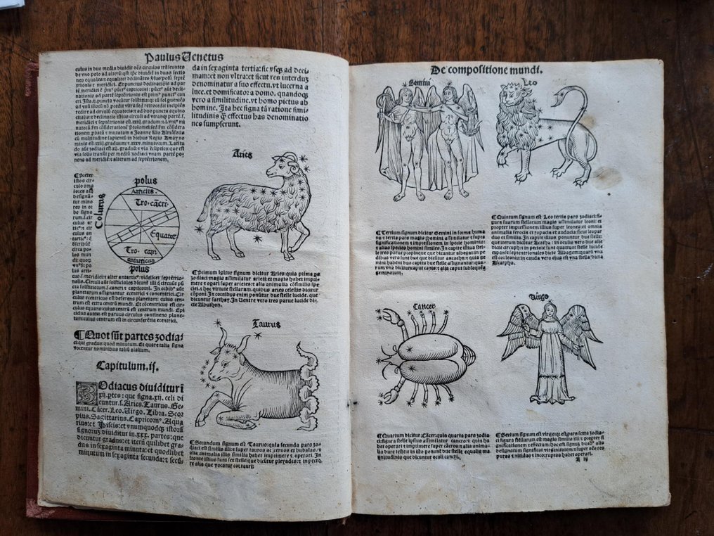 Paulus Venetus - De compositione mundi - 53 woodcuts / Gorgeous astronomical  book - 1525 #3.2