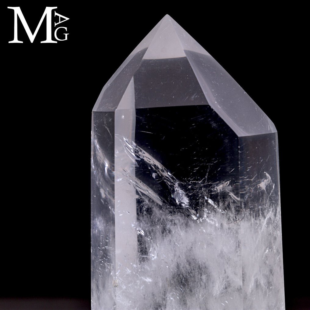Extra Clear Quartz with Phantom - Exclusive Quartz Point - Obelisk - Altezza: 120 mm - Larghezza: 45 mm- 327 g #2.1