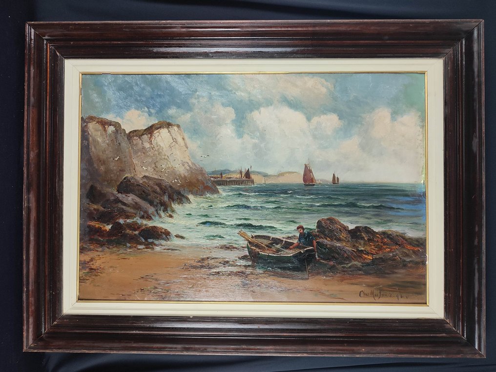 Chus Martinez (XIX-XX) - Marina con scogliera #3.2