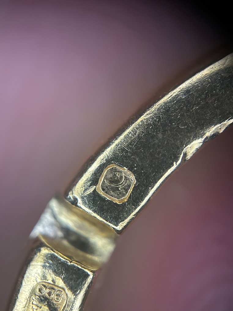 Inel statement - 19.2 kt. Aur galben - Inel de aur 19,2K – Marcat #3.2