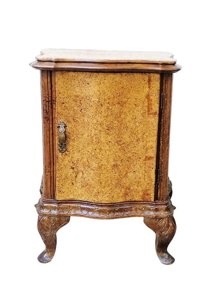 Manifattura Italiana - Κομοδίνο - Φύλλο, ξύλο και ορείχαλκος. - Mobiletto #2.1