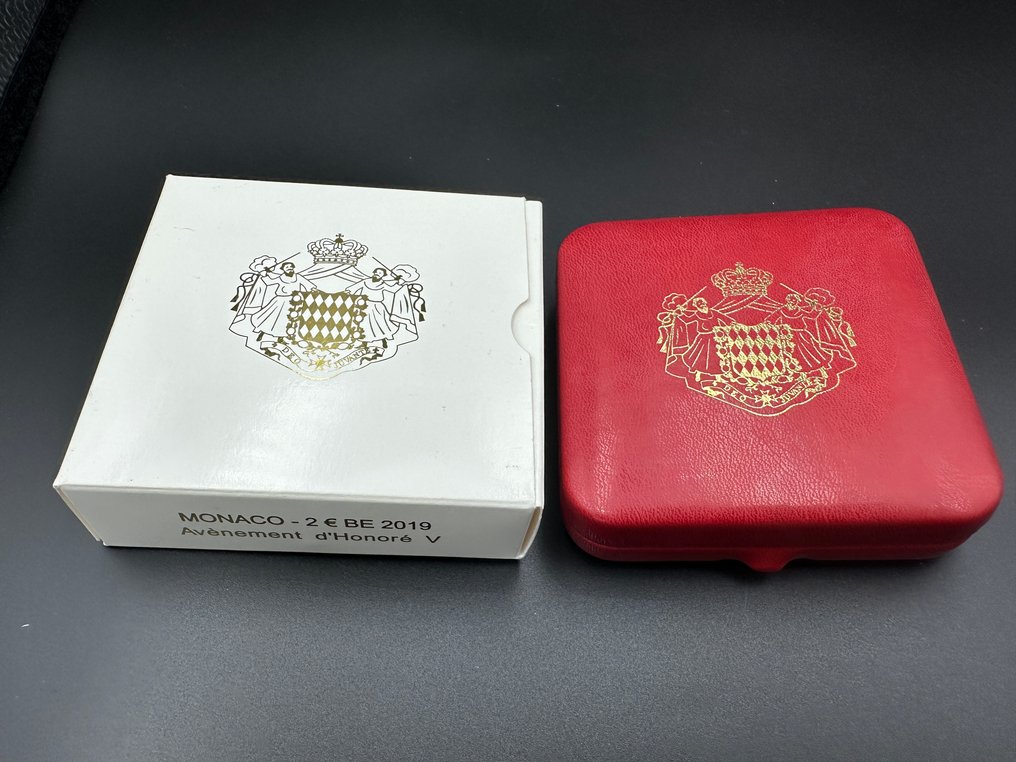 Μονακό. Accessories 2019 "Honoré V" - Empty box without 2 euro coin  (χωρίς τιμή ασφαλείας) #1.0