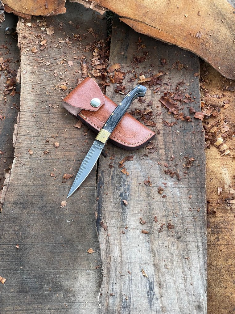 Laguiole Bougna - 廚刀 -  高级艺术新风格Pattada厨房刀，适用于家庭或专业用途，精品制造 - 锻造钢公羊角 - 義大利 - Patada厨房刀 #2.1