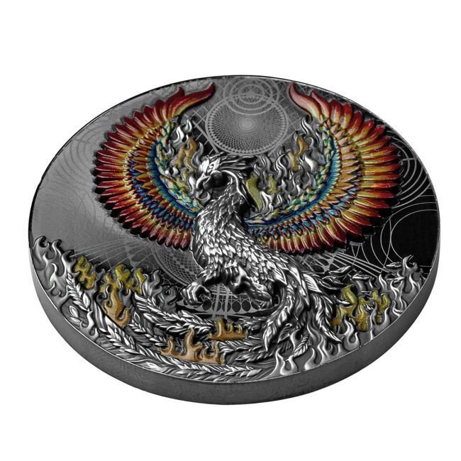 Niue. 5 Dollars 2021 2 oz Phoenix Burning Symbol of Rebirth Coin #2.1