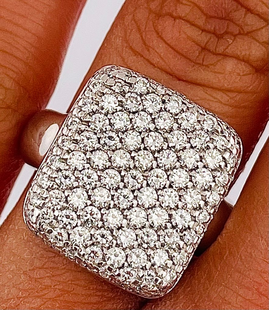 Sormus - 18 kt. Valkokulta Timantti (Luonnollinen)  #4.3