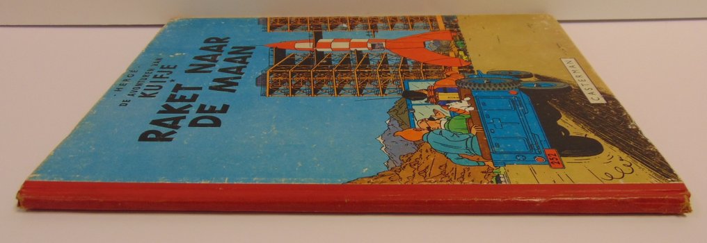 Kuifje - 2 Rocket to the Moon (1954) 2nd edition + Men on the Moon (1954) - First edition #3.2