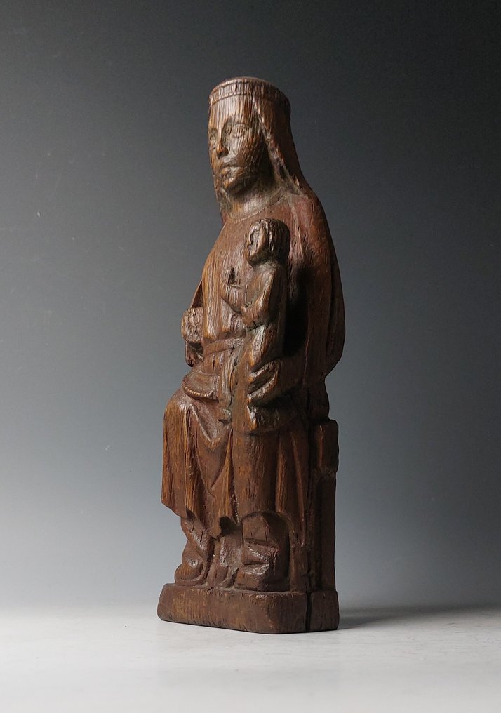 Szobor, Sedes Sapientiae - 34 cm - Tölgy #1.0