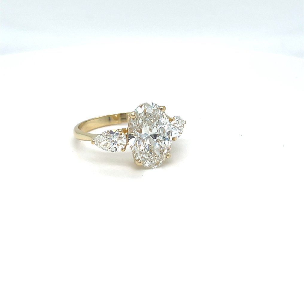 χωρίς τιμή ασφαλείας - Δαχτυλίδι - 14 καράτια Κίτρινο χρυσό - 5.07ct. tw. Διαμάντι (Εργαστηριακής καλλιέργειας) - Διαμάντι #2.1