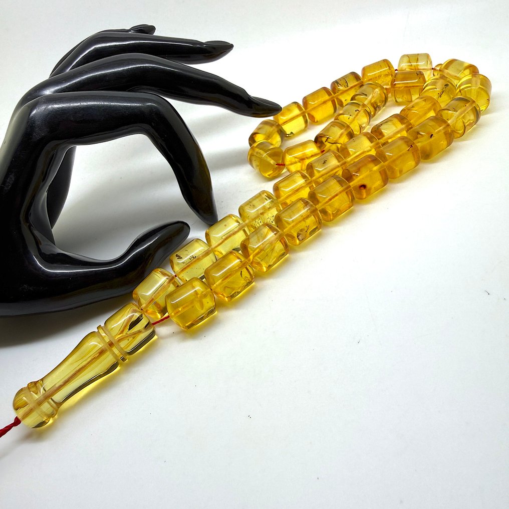 Τεσμπίχ μίσμπαχ προσευχής, φυσική βαλτική κεχριμπάρι, ολόκληρος λίθος βαρέλι 14x12, 51.9 - Κεχριμπάρι - Baltic amber - succinite #3.2