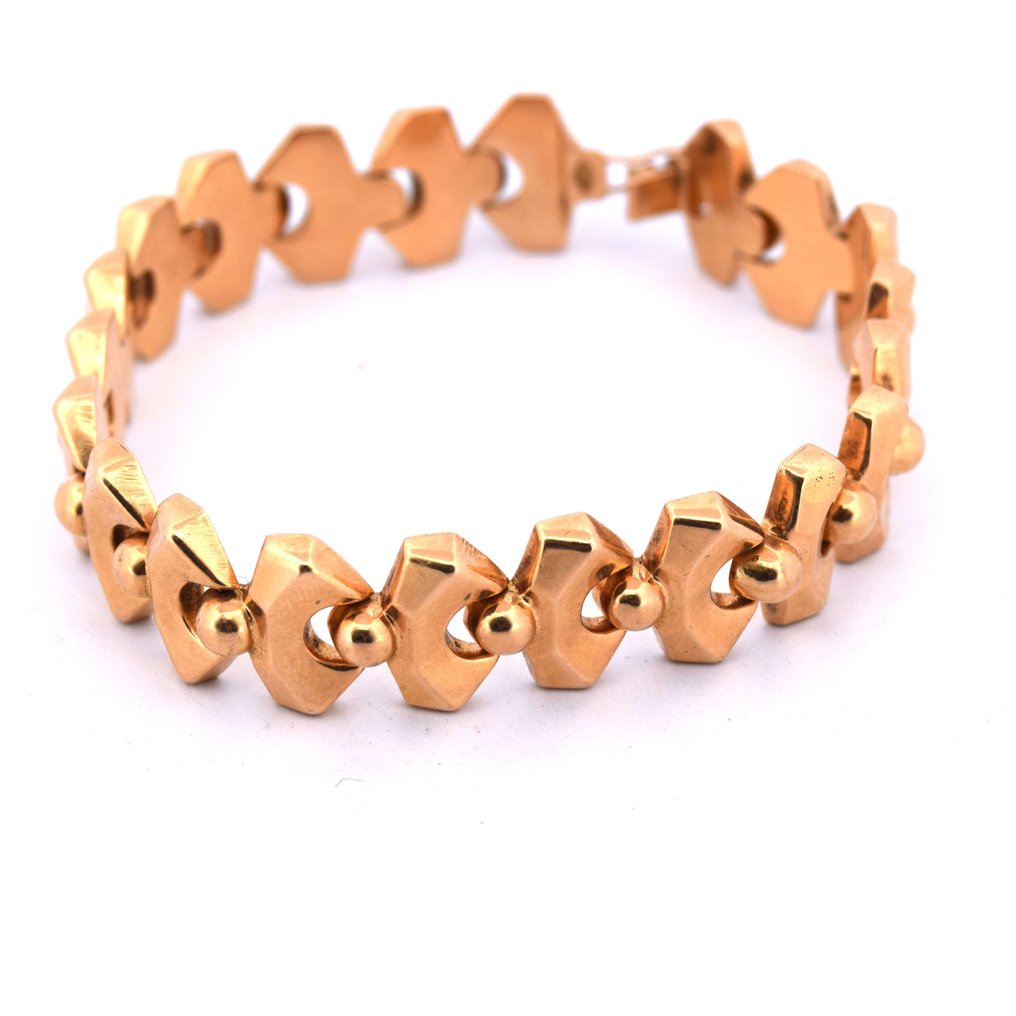 Bracelet - 18 carats Or jaune - années 60 #1.0