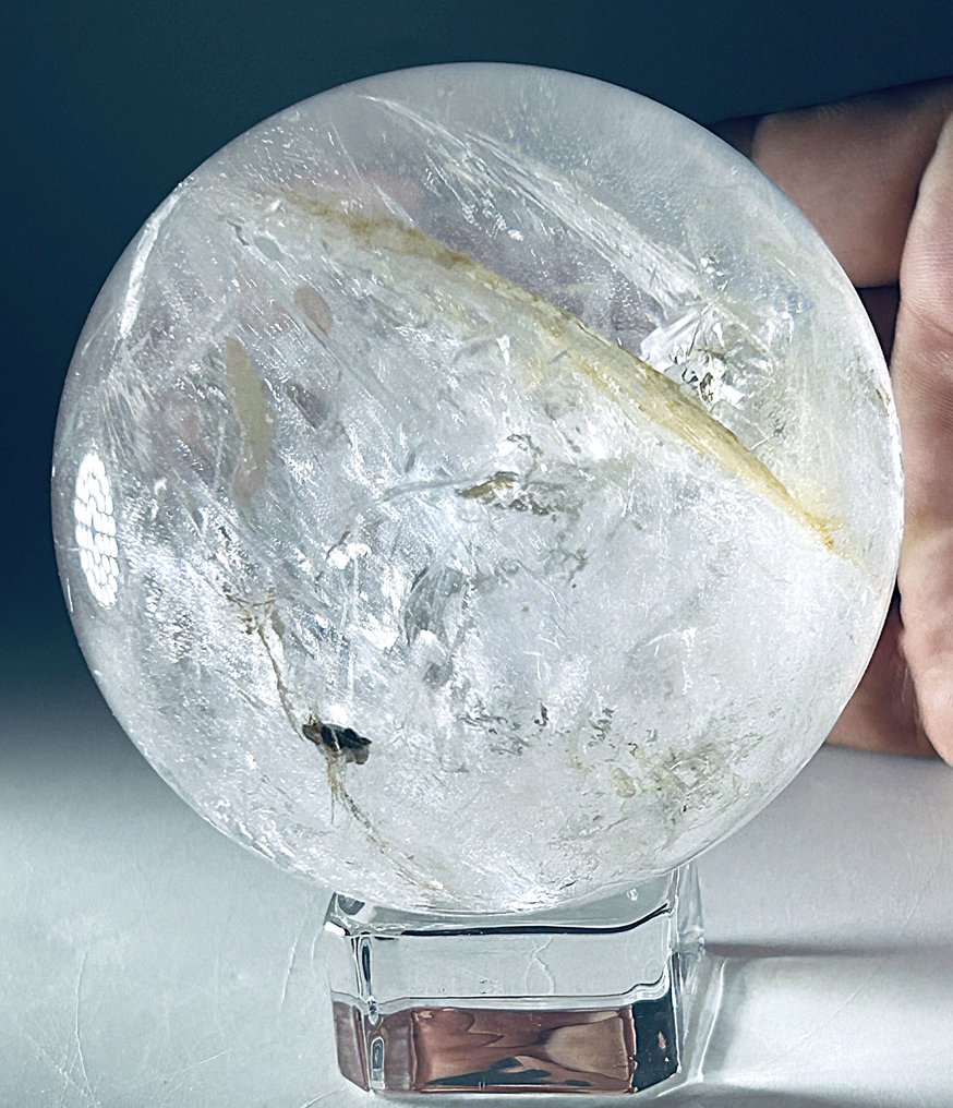 透明石英球 – 巴西岩石水晶 Ø 83mm - 透明- 780 g - (1) #4.3
