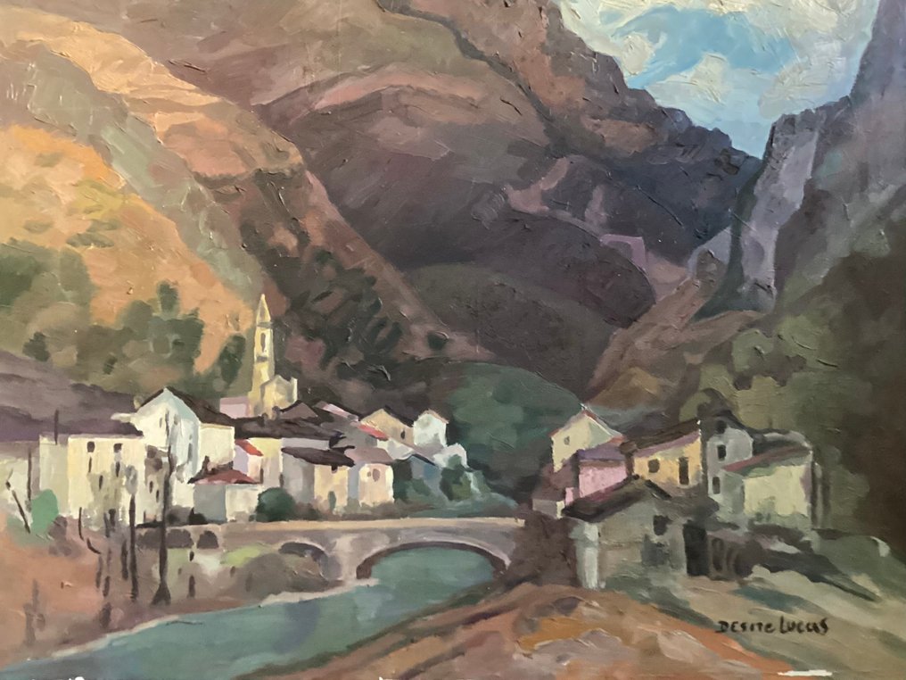 Louis Marie Désiré Lucas (1869-1949) - Village dans la vallée #1.0