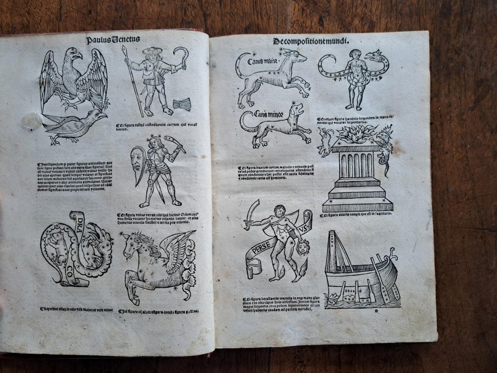 Paulus Venetus - De compositione mundi - 53 woodcuts / Gorgeous astronomical  book - 1525 #1.0