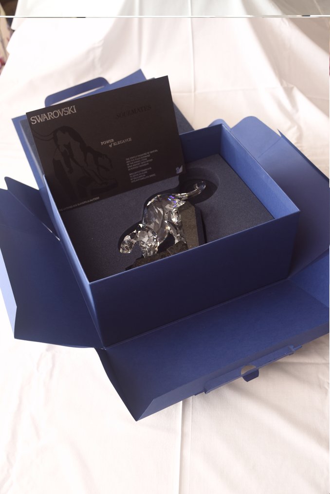Swarovski - Heinz Tabertshofer - Statuetta, Swarovski Soulmate Clear Panther #874337 Limited Edition - 20 cm - Granito - 2007 #3.2