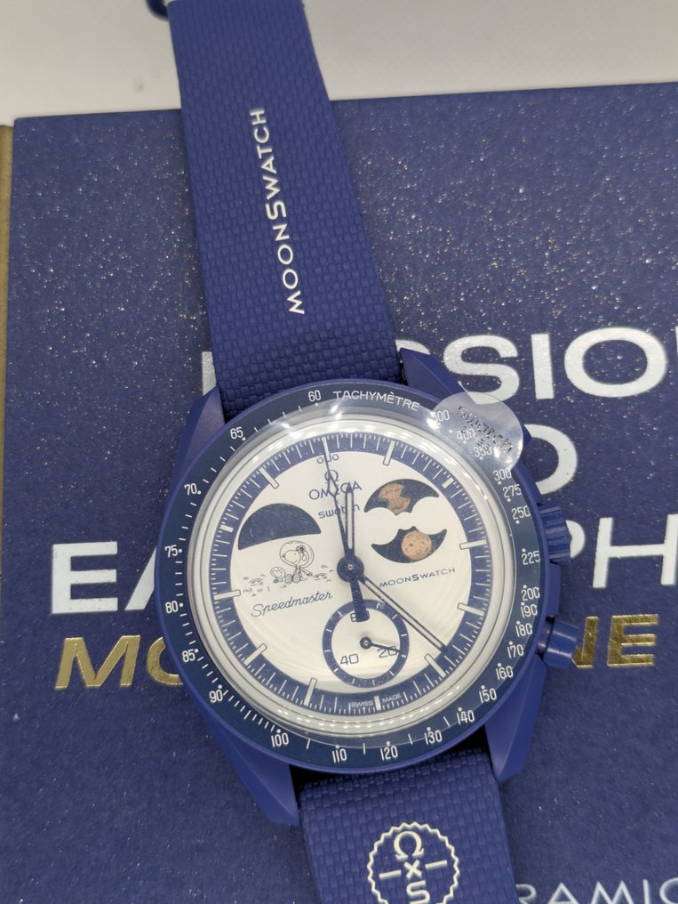 Omega - MoonSwatch Mission to Earthphase - Ingen reservasjonspris - Moonshine Gold Luna del castoro - Unisex - 2025 #2.1