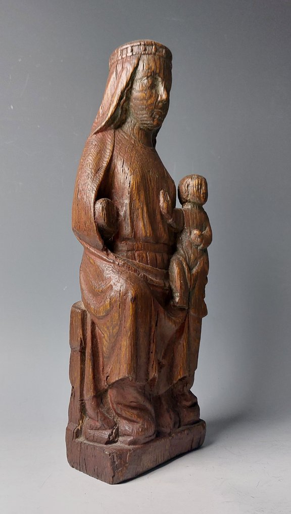 Szobor, Sedes Sapientiae - 34 cm - Tölgy #3.2