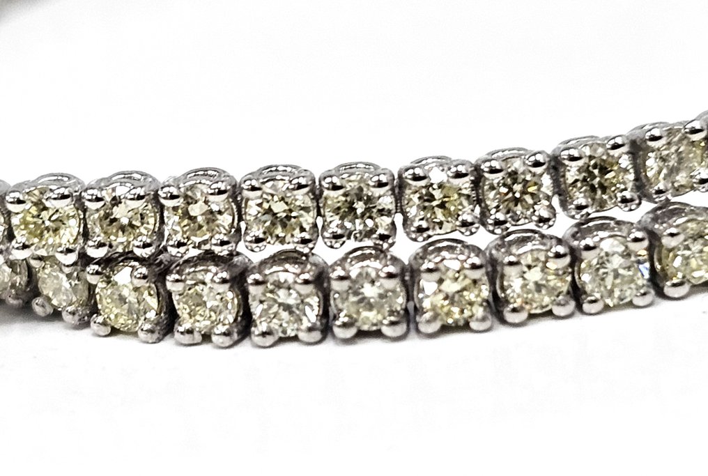 Ei pohjahintaa - Rannekoru - 14 kt. Valkokulta -  1.95ct. tw. Timantti (Luonnollinen) - Timantti - Fancy Yellow #1.0