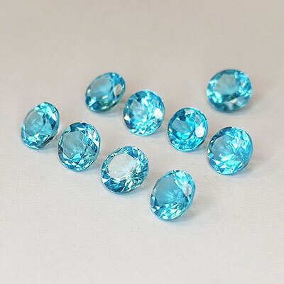 Ingen mindstepris - 9 pcs  Blå Apatit  - 6.31 ct - Antwerp Laboratory for Gemstone Testing (ALGT) #4.3