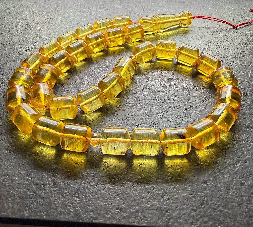 Τεσμπίχ μίσμπαχ προσευχής, φυσική βαλτική κεχριμπάρι, ολόκληρος λίθος βαρέλι 14x12, 51.9 - Κεχριμπάρι - Baltic amber - succinite #1.0