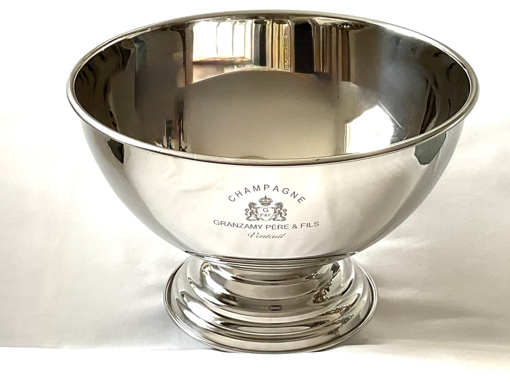 Grote Verzilverde Champagnekoeler “Granzamy Père & Fils , Venteuil” - Champagne cooler - Groot - Silverplated - for 6 bottles of Champagne #1.0