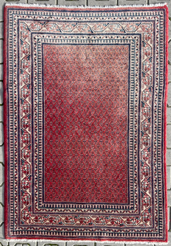Indo Design tæppe - håndknyttet - uld - Indien - fin håndknyttet - Tæppe - 157 cm - 110 cm #1.0